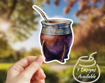Yerba Mate Kiss-Cut Stickers | Argentina Sticker | Gift Idea for Yerba Mate Termo | Bottle Sticker | Vinyl Sticker