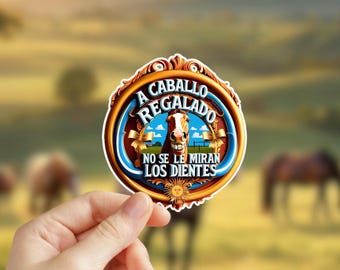 Argentina Saying and Quote (Refrán) Caballo Sticker | Argentina Sticker | Gift Idea for Yerba Mate Termo | Bottle Sticker | Vinyl Sticker