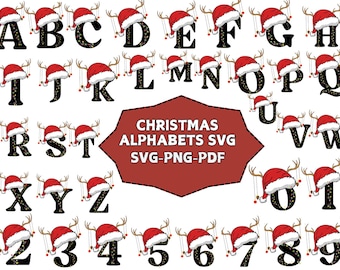 Christmas Alphabet PNG Bundle: A-Z Letters for Cricut (Digital Download)