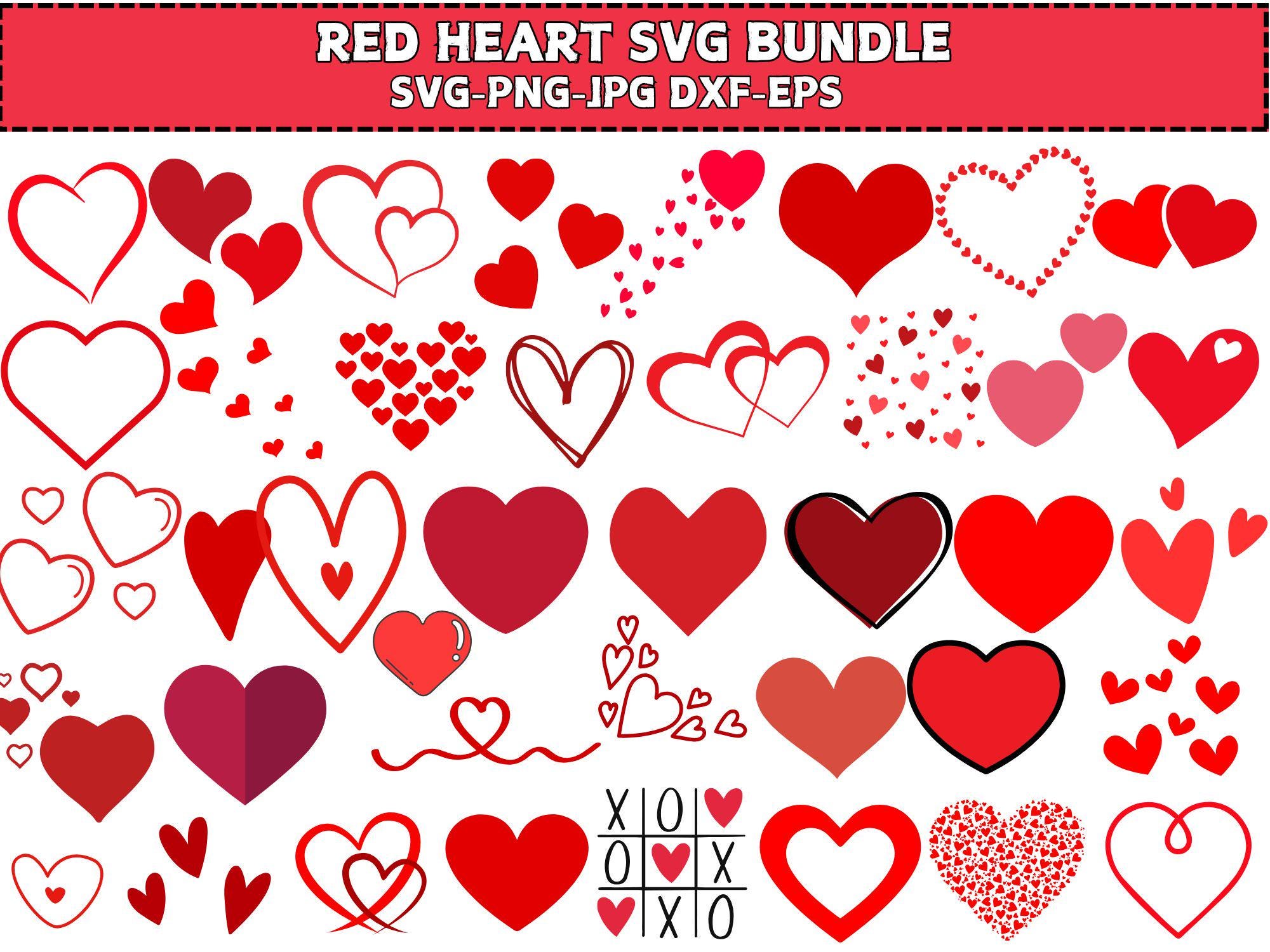 Red heart outline - Etsy Österreich, image size:2000x1500