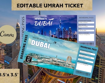 Printable Airline Ticket Boarding Pass: Surprise Vacation Reveal (Instant Download)