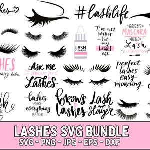 Eyelashes Svg Bundle, Eyelash PNG Bundle, Eyelashes Clipart, Eyelash SVG Cut Files for Cricut, Eyelashes Girl SVG Cricut, Eyebrows svg