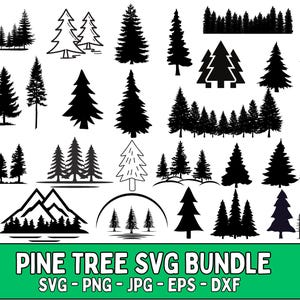 Baum SVG Bundle, Baum PNG Bundle, Baum Clipart, Baum geschnitten Dateien für Cricut, Baumsilhouette, Wald svg, Landschaftssvp, Palmensvg