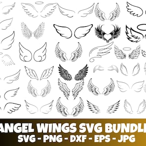 Angel Wings Svg| Angel Wings Png| Angel wings Clipart| Angel In Heaven Svg| Angel wings Cut Files| Svg Files For Cricut| Angel wing