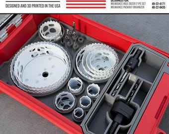 Hole Saw Organizer Insert Designed for Milwaukee Packout Organizer | Fits 21pc Hole Dozer Set 49-22-4171 | Insert Only