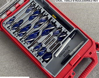 Jonah Pope Insert Designed for Irwin Speedbor Max Auger Drill Bits and Milwaukee PACKOUT Organizer (Insert Only)