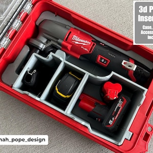 Jonah Pope Design 3d Printed Insert Designed for Milwaukee Packout Organizer and M12 Nibbler (Insert Only)