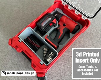 Jonah Pope Design 3d Printed Insert Designed for Milwaukee Packout Organizer  and M18 Heat Gun (Insert Only)