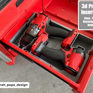 Jonah Pope Design 3d Printed Insert Designed for Milwaukee Packout Tool Box Drawer and M18 Drill and Impact Gen4 (Insert Only)