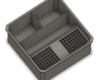 Organizador de brocas de impacto TOOLCRAFT3D de 1,5" diseñado para Milwaukee Packout (3 compartimentos), solo inserto