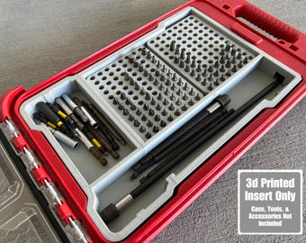 Jonah Pope Design 3d Printed Impact Driver Bit Organizer Organizer Designed for Milwaukee Packout Insert and (Insert Only)
