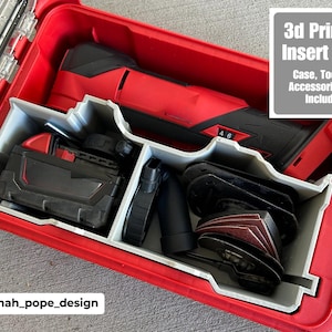 Jonah Pope Design 3d Printed Insert Designed for Milwaukee Packout Organizer and M18 Fuel Multi-tool (Insert Only)