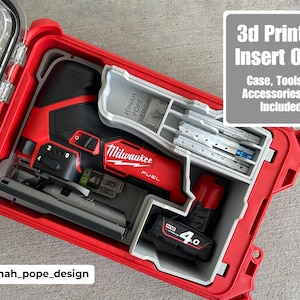 Jonah Pope Design 3d Printed Insert Designed for Milwaukee Packout Organizer and M12 Fuel Jigsaw (Insert Only)