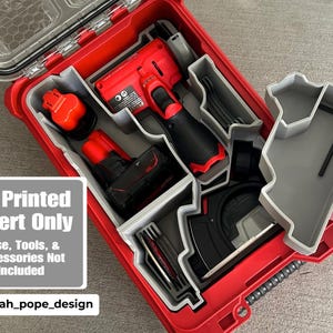 Jonah Pope Design 3D gedruckter Einsatz für Milwaukee Packout Organizer und M12 Cutoff Tool (nur Einsatz)