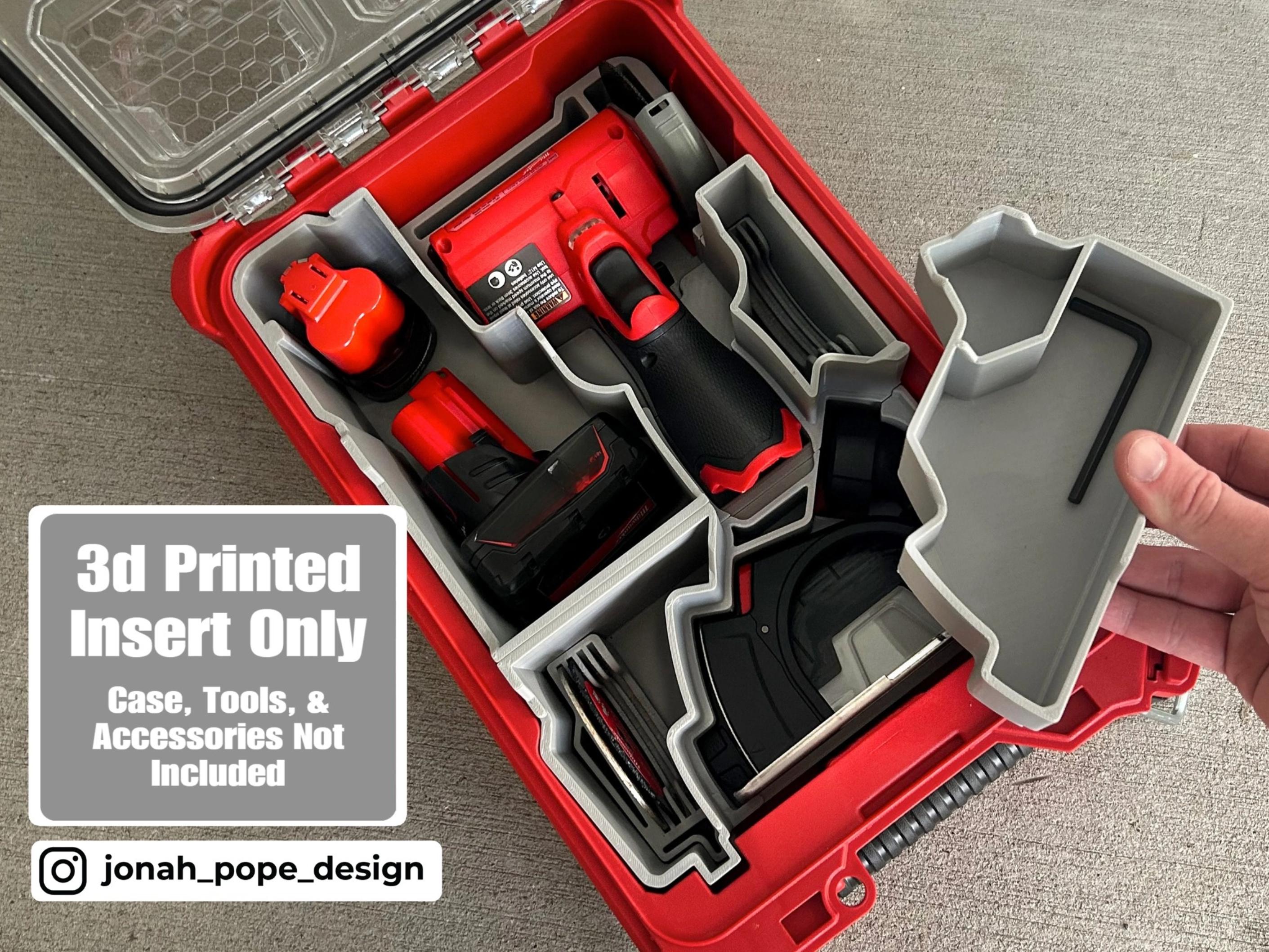 thumbnail image 2 of Jonah Pope 3D Printed Insert For Milwaukee M18 Drill & Packout Drawer 2 of 5