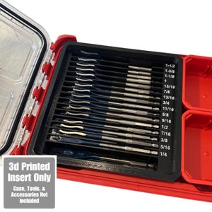 Bosch DareDevil Spade Drill Bit holder insert for Milwaukee PACKOUT Low Profile Organizer