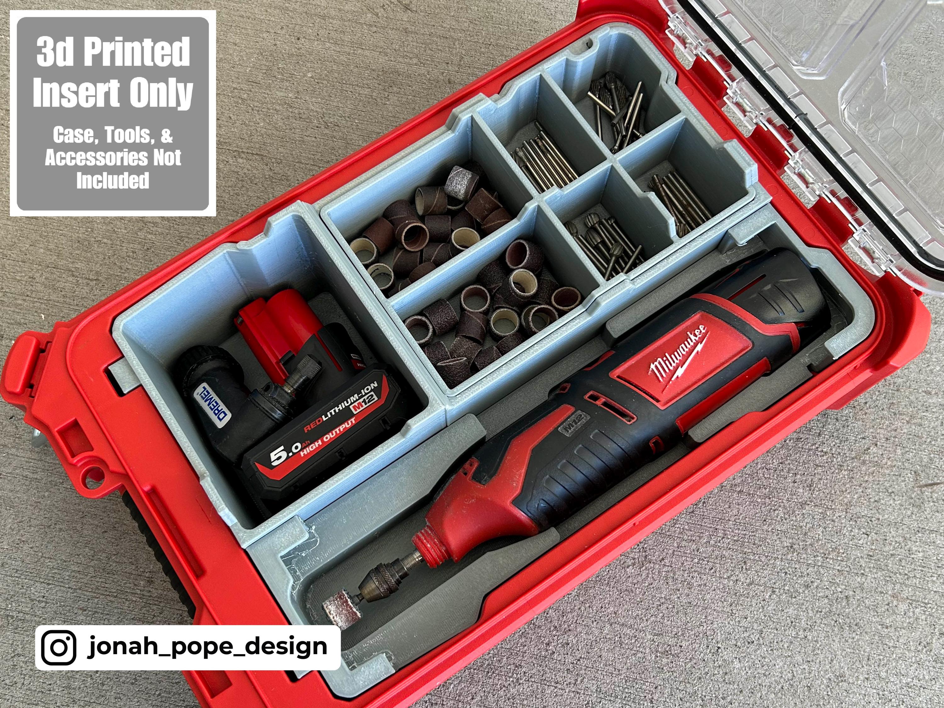 Jonah Pope 3D Printed Insert For Milwaukee M18 Drill & Packout Drawer