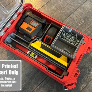 TOOLCRAFT3D Design 3d Printed Insert Designed for Milwaukee Packout Organizer and Klein 93CLPLG Laser Level (Insert Only)