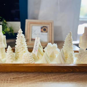 Winter Wonderland Christmas Candle- Holiday Decorative Centerpiece
