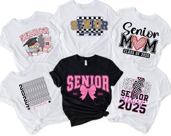 Paquete de transferencia DTF Senior 2025: diseños de camisetas de graduación