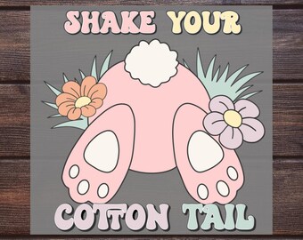 Hip Hop Bunny DTF: Easter Cotton Tail Heat Transfer