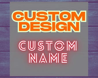 Custom Name DTF Heat Transfer: Personalized Design, All Colors