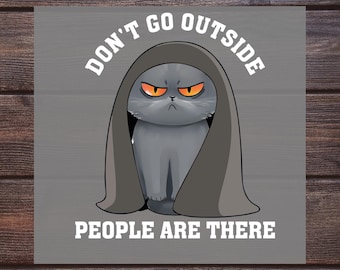 Transferencia DTF de Grumpy Cat: Diseño de camiseta con humor introvertido