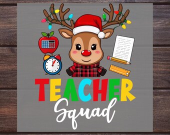 Teacher Squad Christmas DTF Heat Transfer