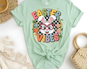 Easter Vibes Rabbit DTF Transfer: Ready To Press