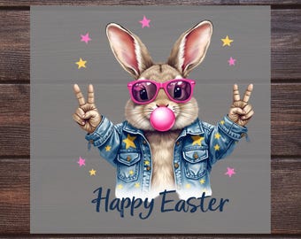 Easter Bunny DTF Heat Transfer, Ready To Press