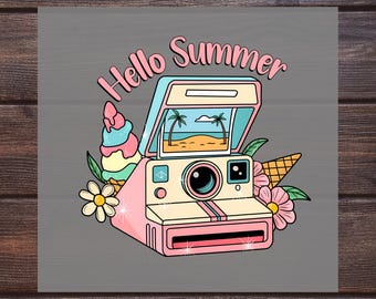 Hello Summer Dtf, Retro Photo Dtf, Gift For Bestie, Girl Trip, Family Gifts