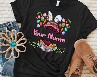 Custom Name Easter DTF: Spring Bunny Design, Ready To Press