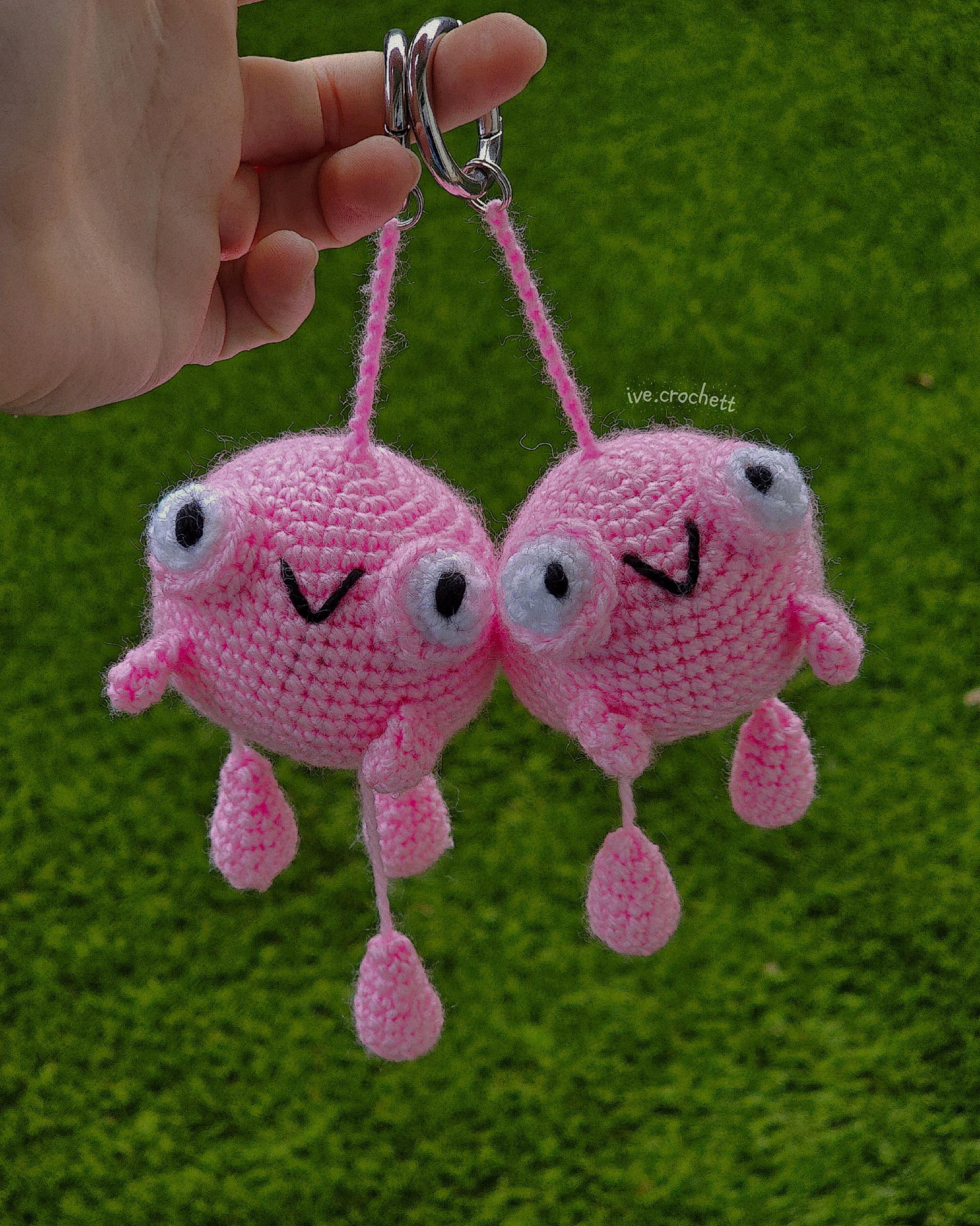 シェリー クロッシェ ピーチピンク ケーキプレート 丸型 Crochet Mochi the Strawberry Frog Crochet Pattern PDF, Amigurumi