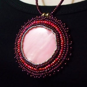 Beaded Summer Necklace, Pink Necklace, Boho Necklace, Beach Jewelry