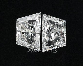 Par de diamantes de talla brillante trapezoidal a juego, 2,00 TCW cultivados en laboratorio, diamantes sueltos hechos en laboratorio, diamantes CVD para joyería llamativa