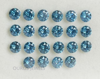 Blue  Round Lab Grown Diamond Ring, Loose Diamond For Custom Ring, CVD Diamond Earrings or Pendant, Conflict Free Diamond, Lab Stone For Her