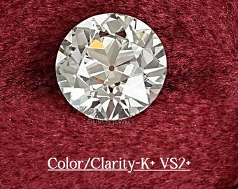 Old European Round Cut Solitaire Loose Diamond, Conflict Free Lab Grown Diamond For Engagement Ring, Loose CVD Diamond For Jewelry Making