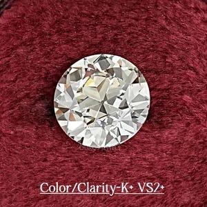 Old European Round Cut Lab Grown Diamond, JK-VS Clarity Loose Diamond, CVD Diamond For Wedding Gift, Lab Stone For Personalized Jewelry image 1