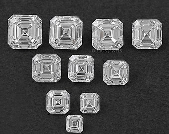 Asscher Cut Lab Grown Diamond For Solitaire Ring, IGI Certified Eco Friendly Loose Diamond, CVD Diamond Engagement Ring For Customized Gift