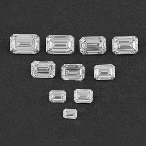 エメラルドカットのソリティアリング用ラボ育成ダイヤモンド、0.50～5.00カラットの環境に優しいダイヤモンド、ジュエリー製作用のIGI認定人工ダイヤモンド