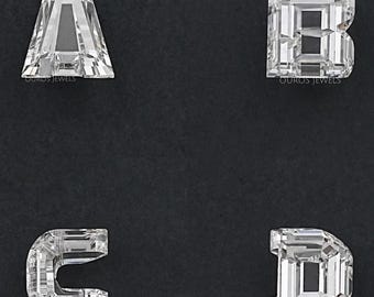 Lab Grown Diamond Initial Pendant: EF-VS Solitaire CVD Diamond