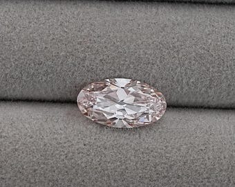 Old Mine Moval Cut Lab Grown Loose Diamond, Light Champagne Color VS Clarity Diamond For Custom Ring, CVD Diamond For Personalized Jewelry