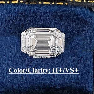 Old Mine Emerald Cut CVD Diamond, Lab Grown Diamond For Customized Jewelry, Solitaire Loose Handcrafted Diamond, Proposal Gift For Wife image 1