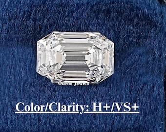 Old Mine Emerald Cut CVD Diamond, Lab Grown Diamond For Customized Jewelry, Solitaire Loose Handcrafted Diamond, Proposal Gift For Wife