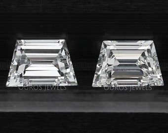 Step Cut Trapezoid Lab Grown Diamond Pair For Wedding Ring, 2.00 TCW CVD Diamond For Proposal Ring, Loose Diamond For Matching Pair Jewelry