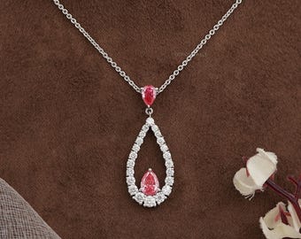 即日発送可能、ピンクペアカットダイヤモンド、オープンペアシェイプ