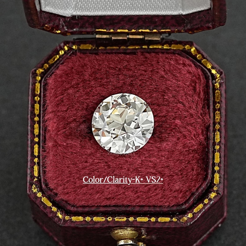 Old European Round Cut Lab Grown Diamond, JK-VS Clarity Loose Diamond, CVD Diamond For Wedding Gift, Lab Stone For Personalized Jewelry image 1