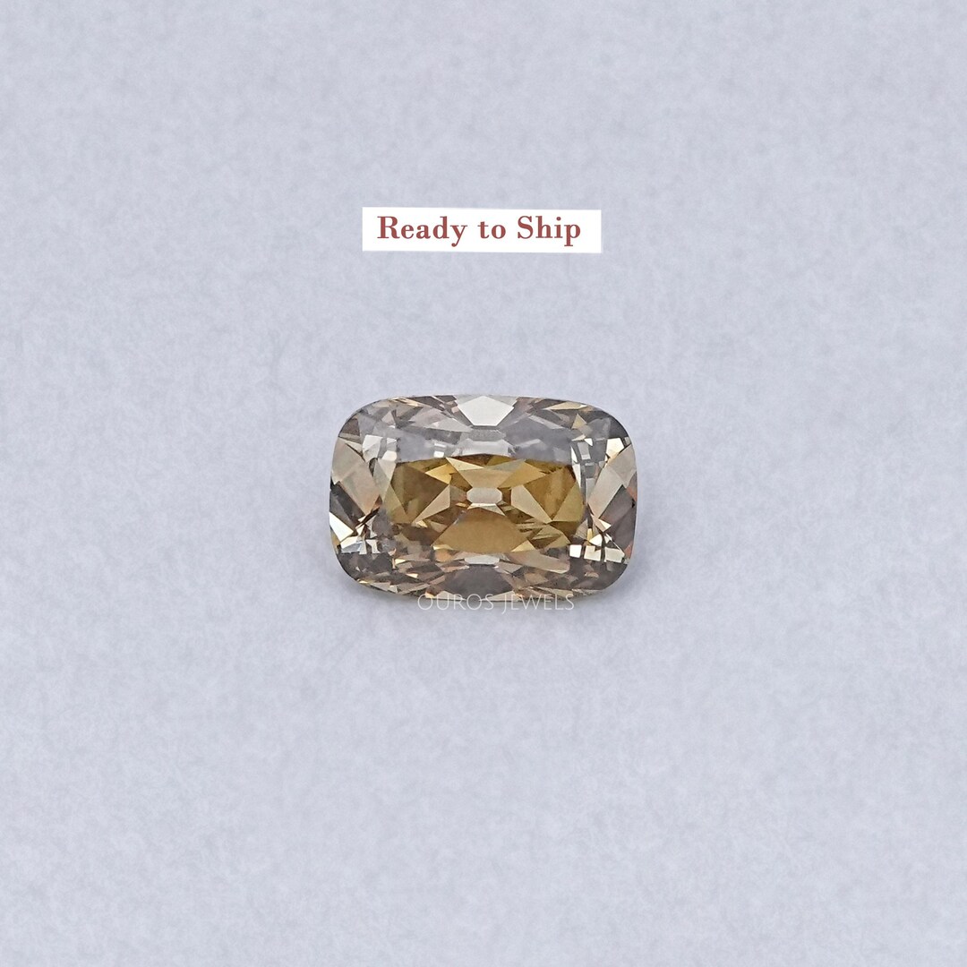 Champagne Lab Grown Diamond: 1.20 CT OMC Cushion Cut Loose Diamond