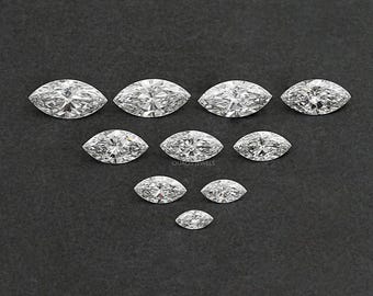 Diamante cultivado en laboratorio de talla marquesa: piedra suelta con certificación CVD IGI