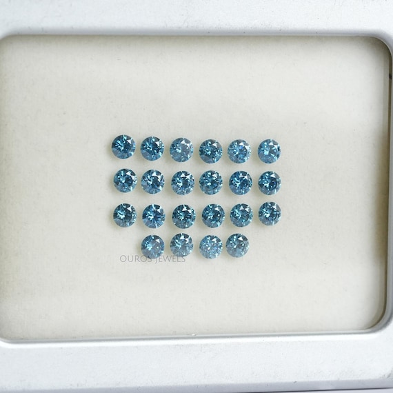 Blue  Round Lab Grown Diamond Ring, Loose Diamond For Custom Ring, CVD Diamond Earrings or Pendant, Conflict Free Diamond, Lab Stone For Her